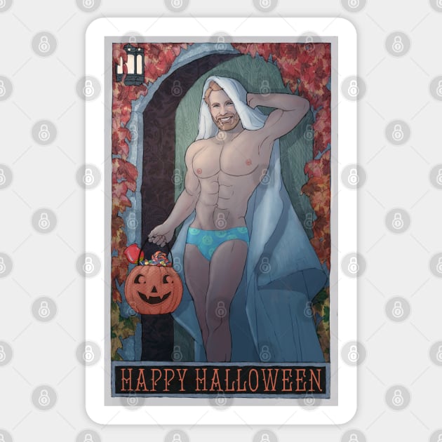 Halloween Treat Steve Sticker by karadin